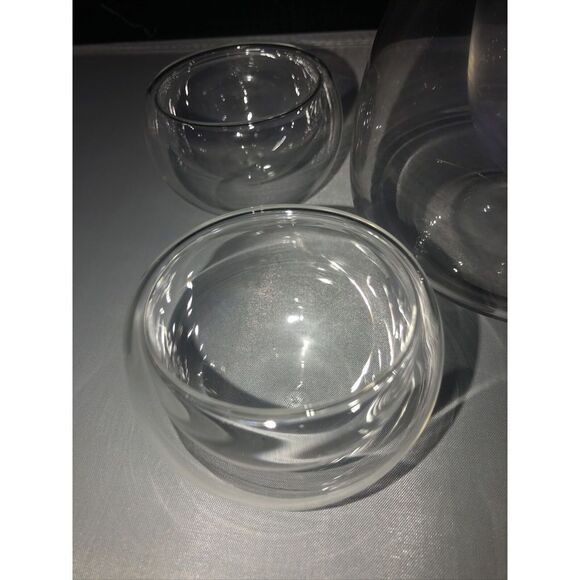 Sake Carafe & 4 Cup Glasses 6Pc Set, Japanese (4 oz) - Picture 3 of 9